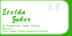 etelka zuber business card
